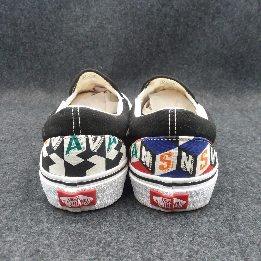 Vans Classic Slip On Checker Cube Multi True‎ White Shoes Mens 8.5 Womens 10
